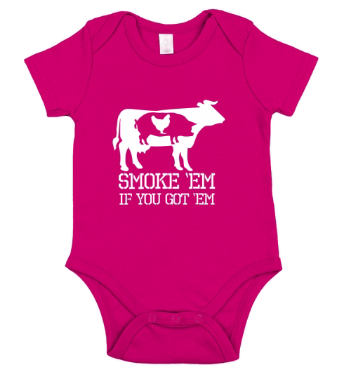 Funny BBQ Smoker Accessory Pitmaster Dad Grilling Gift Short Sleeve Baby One-Piece