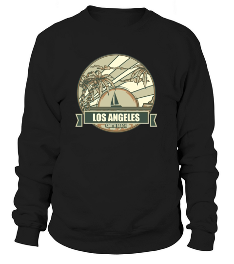 Los Angeles Beach with palms and sunset Women's Sweatshirt