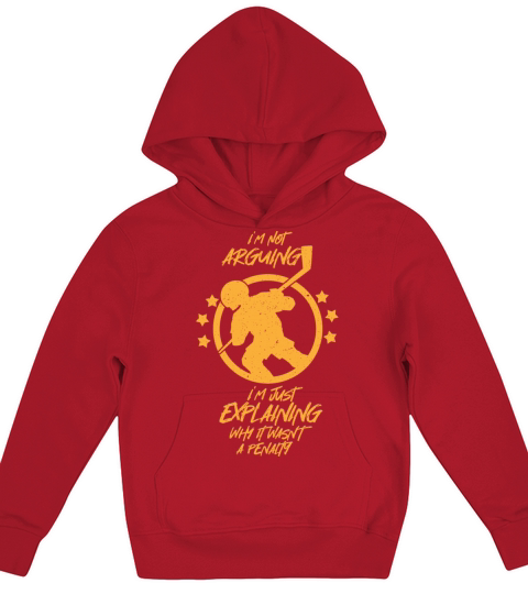 Hockey Player Arguing Gift Funny Hockey Lover Kids Hoodie