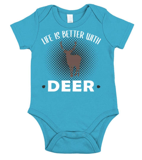 Deer Forest Animal Lovers Quote Gift Short Sleeve Baby One-Piece