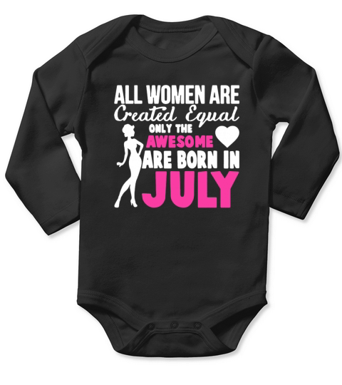 Born in July Shirt Long Sleeve Baby One-Piece