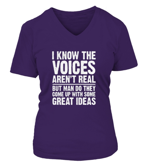 I Know The Voices V-neck T-Shirt Woman