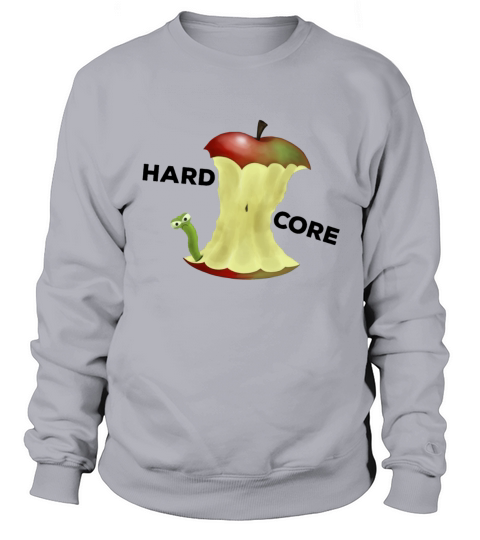 Apple core worm hard core Men's Sweatshirt