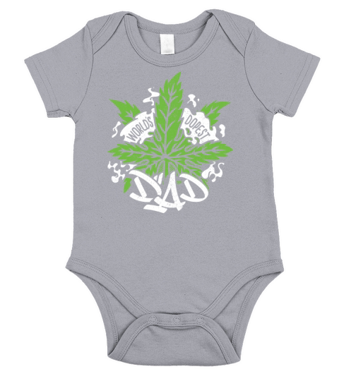 Worlds Dopest Dad Father Weed 420 Stoner Gift Short Sleeve Baby One-Piece