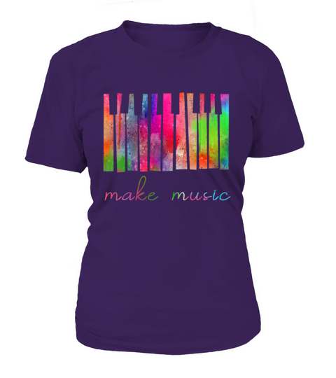 Make Music Keyboard Piano Gift For Musician Pianis Women's T-Shirt