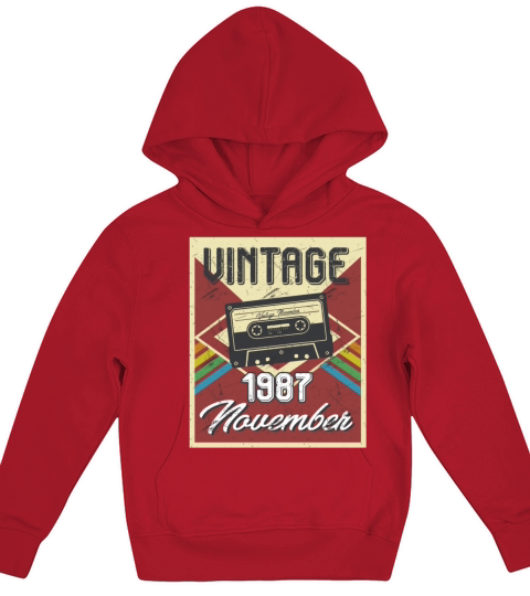31th Birthday Gifts Retro Vintage November 1987 Kids Hoodie