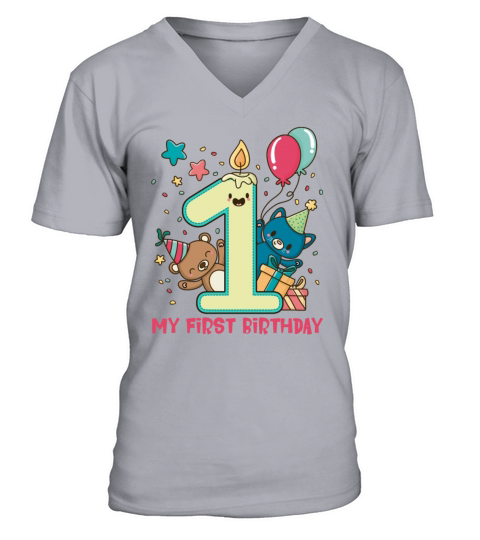 Birthday Baby - 1st Birthday Men's V-Neck T-shirt