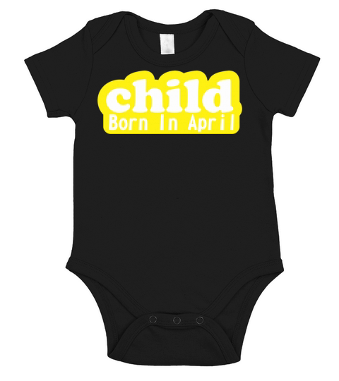 Born In April Short Sleeve Baby One-Piece