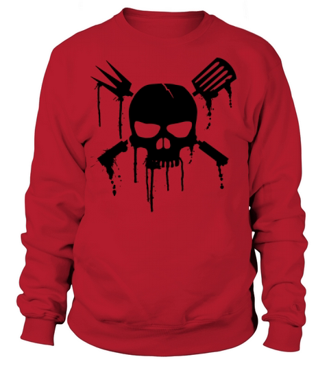 BBQ skull with blood Women's Sweatshirt