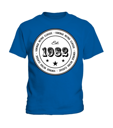 Vintage Retro Classic Est 1982 Kids T-Shirt