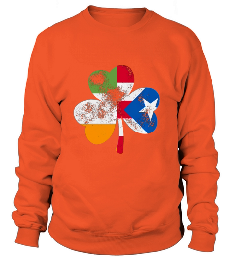Premium Irish Puerto Rican Shamrock Puerto Rico Flag St Patricks Day shirt Women's Sweatshirt