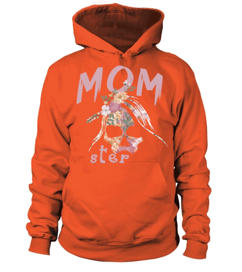 Momster Salty Skull Mom Messy Bun Distressed Hallo Women's Hoodie