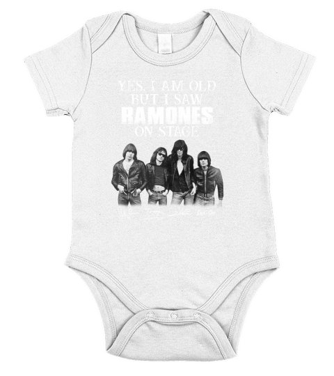 Yes I Am Old But I Saw Ramones On Stage Signatures Short Sleeve Baby One-Piece