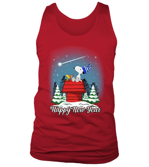 Happy New Year Snoopy Men's Tank Top