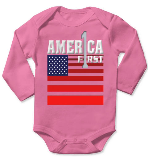 America First Long Sleeve Baby One-Piece