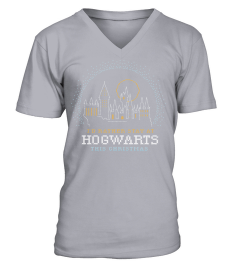 Harry Potter Hogwarts at Christmas Men's V-Neck T-shirt
