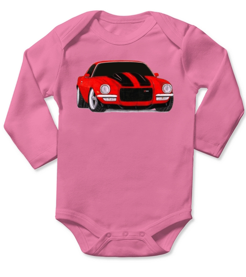 1972 Camaro Z28 Drawing Long Sleeve Baby One-Piece