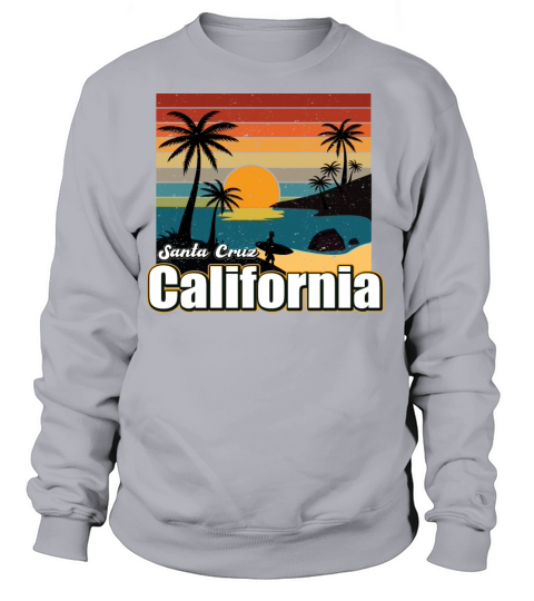 Vintage 70s 80s Style Santa Cruz Ca Surfing Women's Sweatshirt