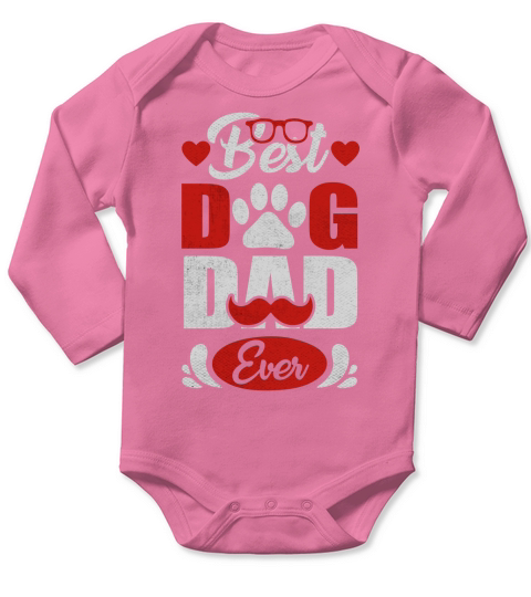 Best Dog Dad Ever Fathers Long Sleeve Baby One-Piece