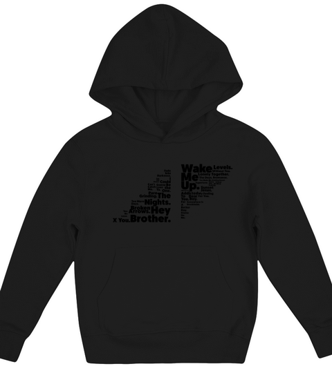 AVICII LOGO - SONG NAMES TYPOGRAPHY Kids Hoodie