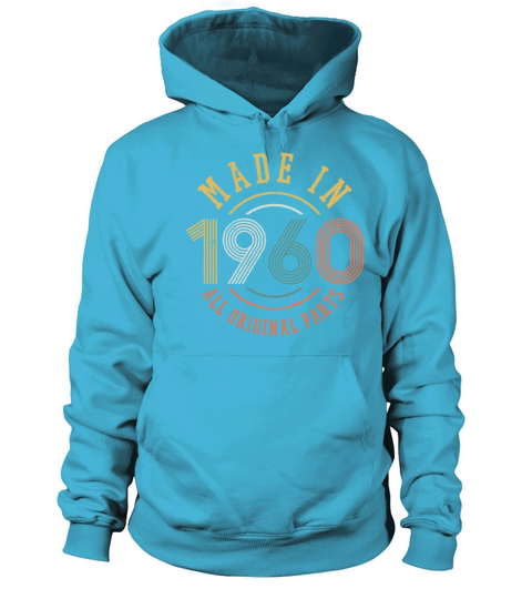 60th Birthday Vintage Made In 1960 Funny Gift Women's Hoodie