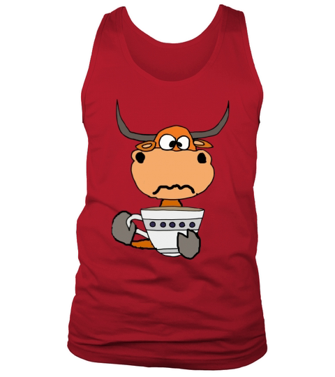 Funny Bull in a China Shop Cartoon T-Shirt Tank Top Unisex