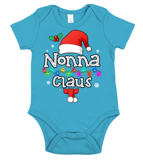 Nonna Santa Claus Matching Christmas Costumes Short Sleeve Baby One-Piece