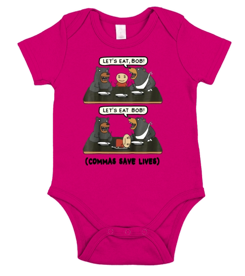 Lets Eat Bob Commas Save Lives Funny Shirt Halloween Gift Short Sleeve Baby One-Piece