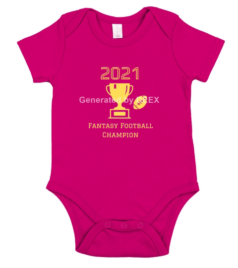 source FANTASY FOOTBALL 2021 SPORT CHAMPION BRAGGI Short Sleeve Baby One-Piece