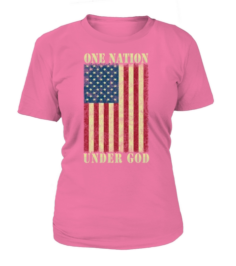 One Nation Under God American Flag 4th Of July Retro Women's T-Shirt