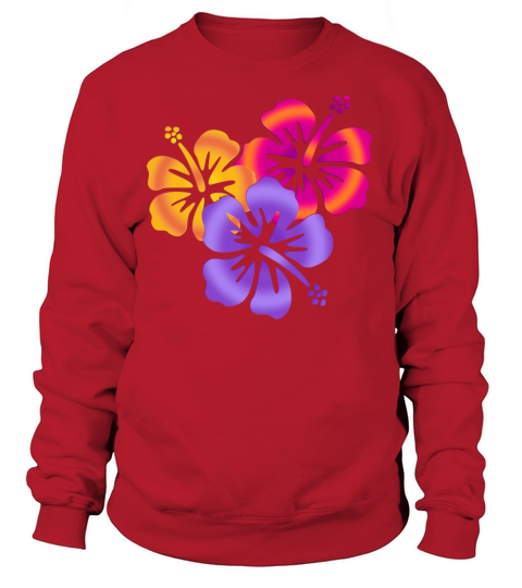 colored hibiscus trio Women's Sweatshirt