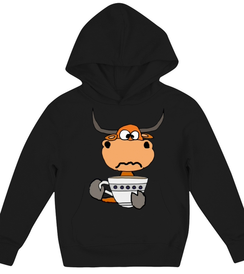Funny Bull in a China Shop Cartoon T-Shirt Kids Hoodie