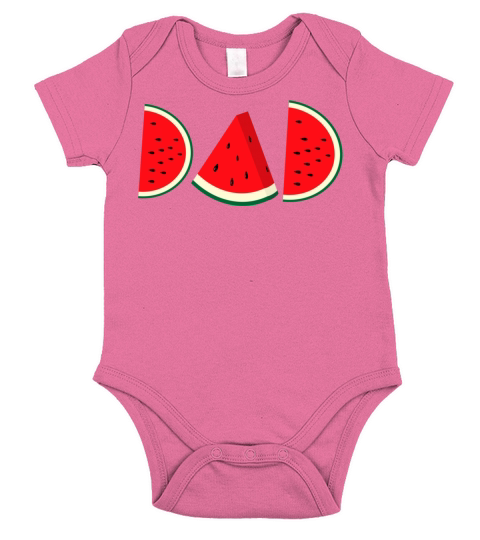 Funny Watermelon Dad Shirts Cute Tshirt Gift for D Short Sleeve Baby One-Piece