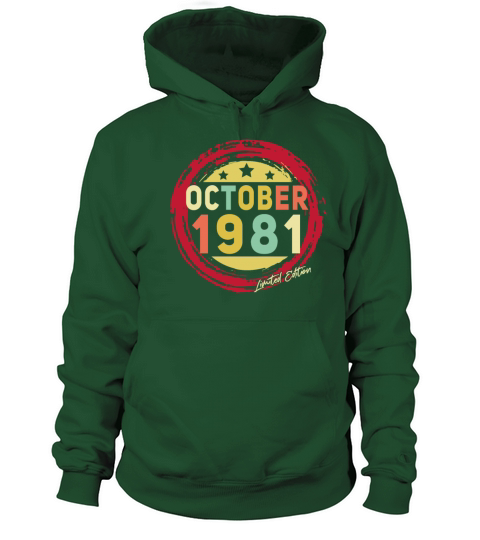 Born October 1981 Vintage Gift Women's Hoodie