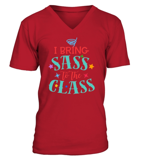 I Bring Sass To The Class Funny Humor School Uniform Men's V-Neck T-shirt
