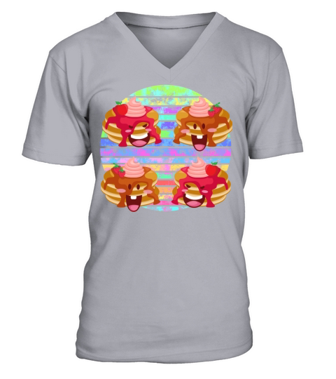 pancake fruit sauce party Men's V-Neck T-shirt