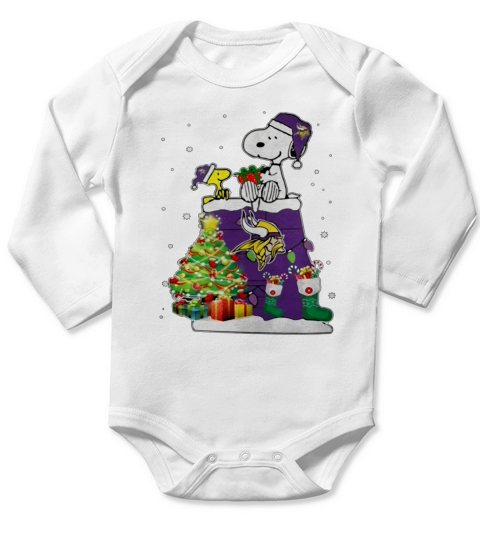 Minnesota Vikings  Christmas tree Long Sleeve Baby One-Piece