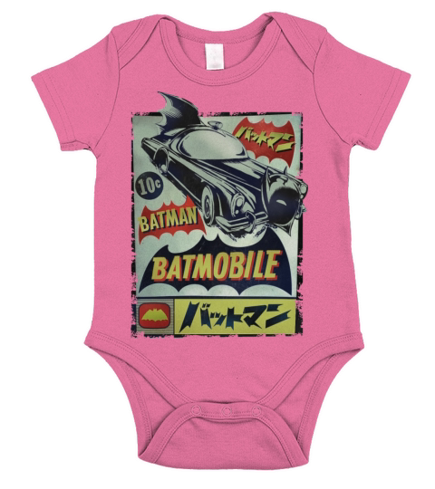 DC Comics Originals Batman Batmobile Japanese Short Sleeve Baby One-Piece
