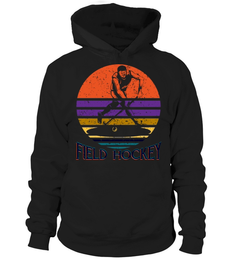 Retro Vintage field hockey gift field hockey playe Women's Hoodie