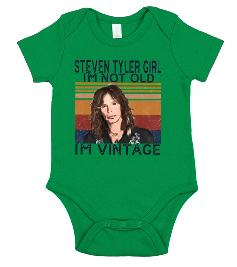 Steven Tyler Girl I’m not old I’m vintage Short Sleeve Baby One-Piece
