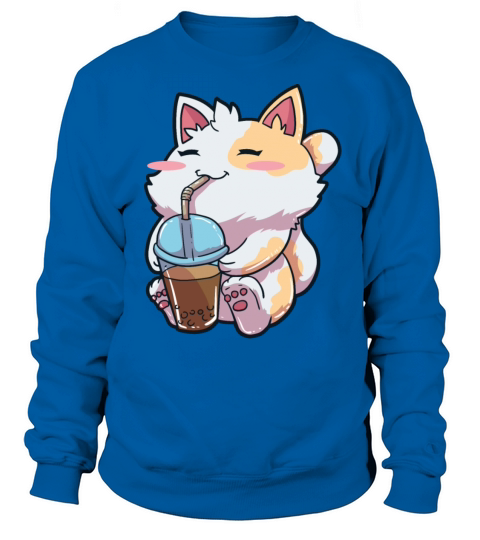 Cat Bubble Tea Anime Women's Sweatshirt