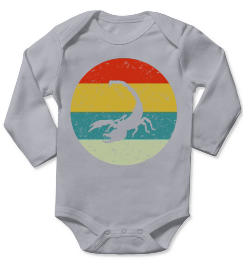 Retro vintage scorpio Long Sleeve Baby One-Piece