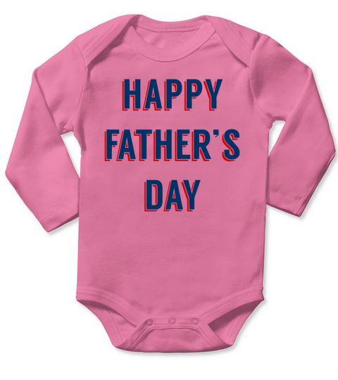 Happy Father´s Day Long Sleeve Baby One-Piece