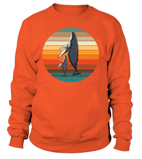 Whale Mother And Whale Baby Women's Sweatshirt