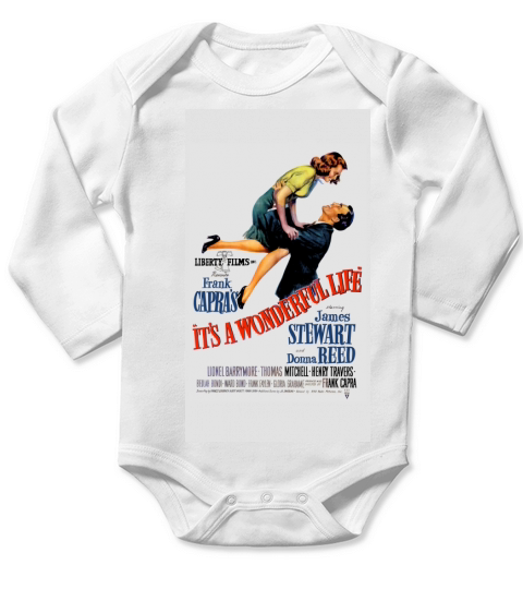 Its a wonderful life, Christmas movie poster - iPhone X Long Sleeve Baby One-Piece