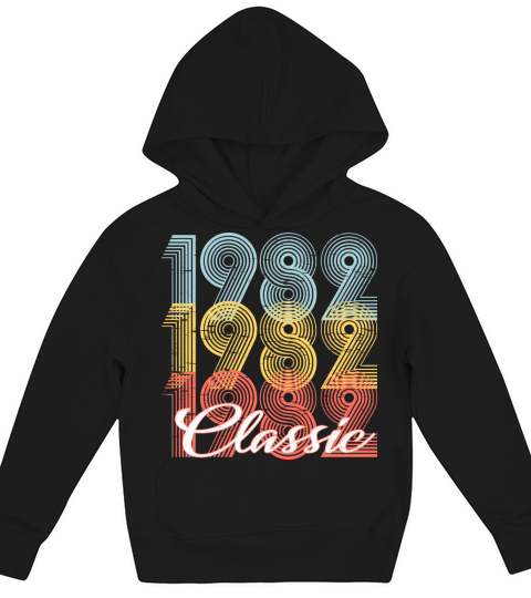 Classic Vintage 39th birthday Shirt Born In 1982 Kids Hoodie