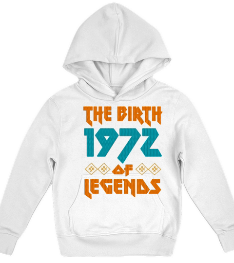 50th Birthday Vintage 1972 Metal Style Ugly Kids Hoodie