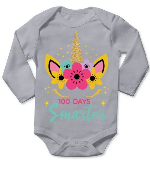 100 Days Smarter Long Sleeve Baby One-Piece