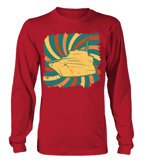 Sailing boat sailboat captain sea yacht retro sail Men's Long Sleeve