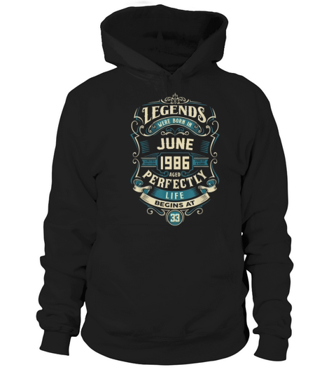 Retro Vintage June 1986 birthday Men's Hoodie